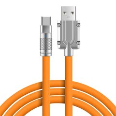 Силіконовий кабель USB Type-C (1 м, помаранчевий)